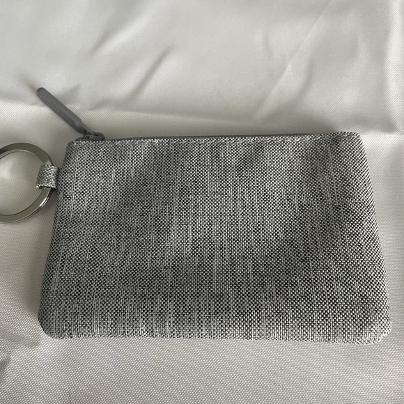 Vera Bradley Card Case Keychain Lighten Up Zip ID Case Medium Heather Gray - Picture 4 of 9